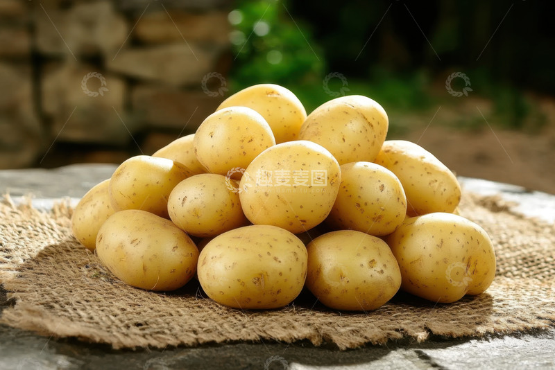 高清大图下载【趣麦麦图】一堆新鲜的土豆
