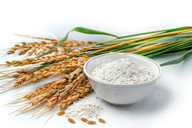 高清大图下载【趣麦麦图】小麦和一碗面粉