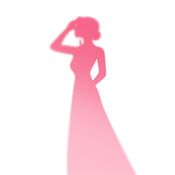 弥散风三八妇女节女性剪影