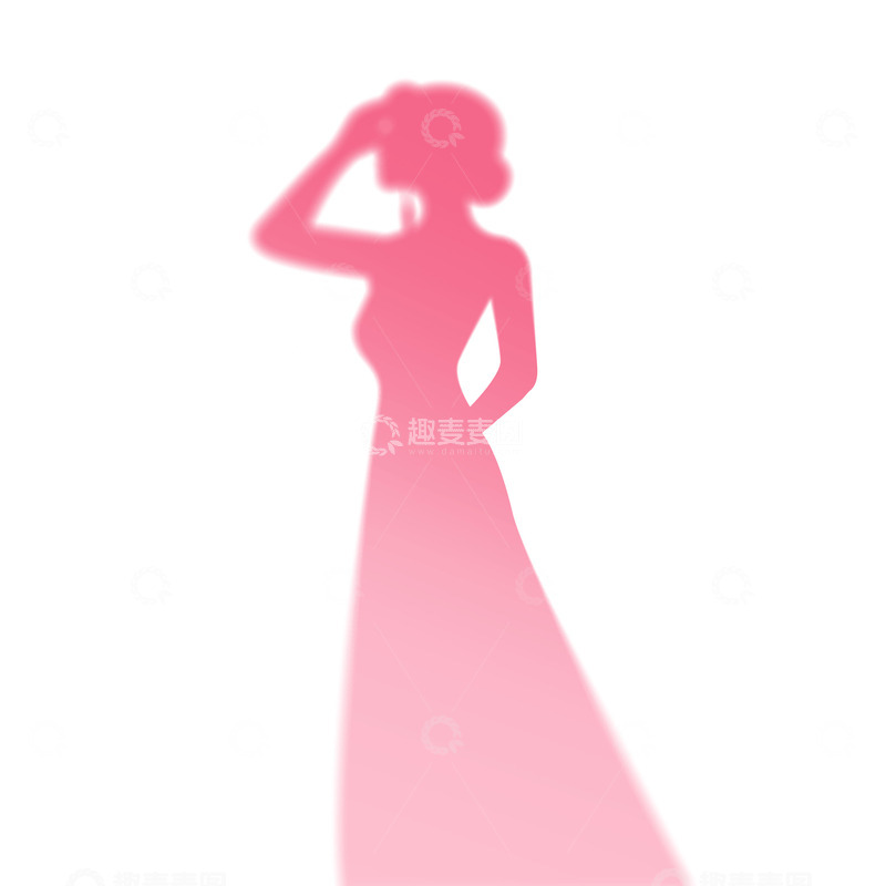 源文件下载【趣麦麦图】弥散风三八妇女节女性剪影