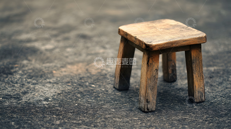 高清大图下载【趣麦麦图】户外简易木制小凳子