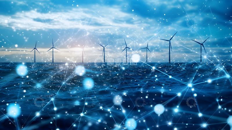 高清大图下载【趣麦麦图】数字化网络连接的抽象科技背景