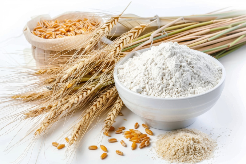 高清大图下载【趣麦麦图】一碗白面粉和麦穗