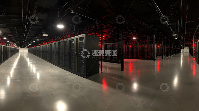 高清大图下载【趣麦麦图】数据中心机房的服务器机架