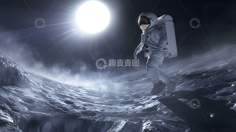 高清大图下载【趣麦麦图】宇航员在太空中的漂浮景象