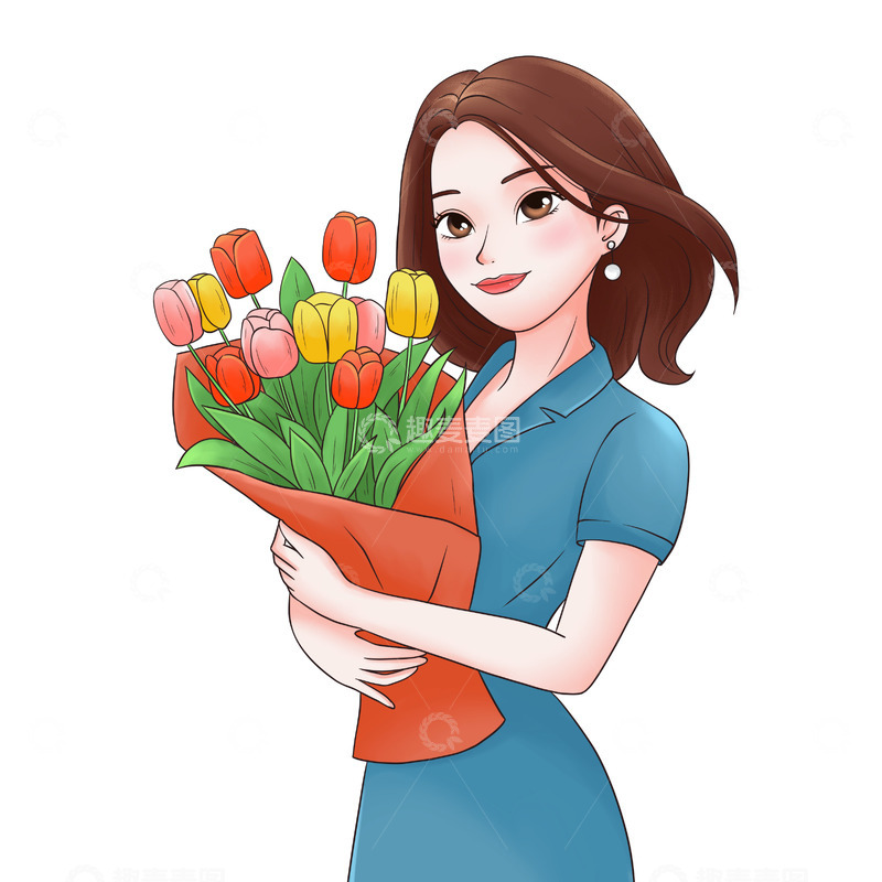 源文件下载【趣麦麦图】三八妇女节女神节女生节插画元素