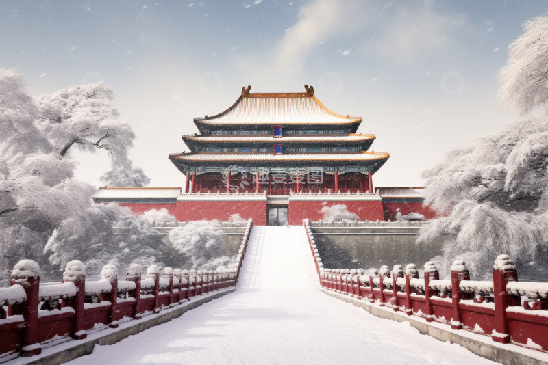 高清大图下载【趣麦麦图】冬季宫殿美景