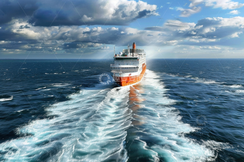 高清大图下载【趣麦麦图】大海上行驶的货船