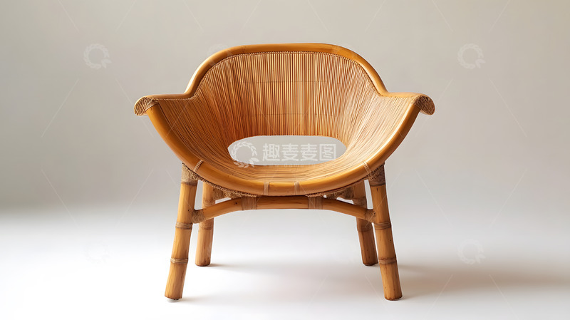 高清大图下载【趣麦麦图】现代设计的弯曲木椅