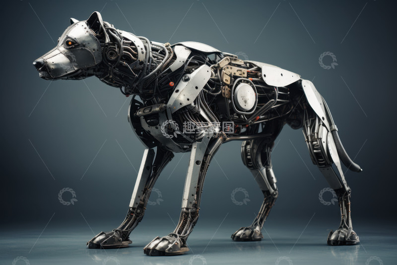 高清大图下载【趣麦麦图】一只机械狗摄影