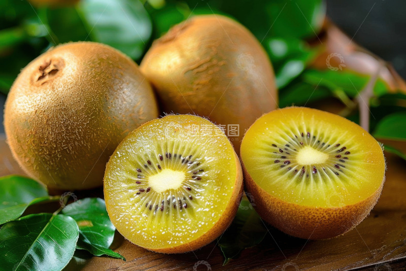 高清大图下载【趣麦麦图】新鲜的黄心猕猴桃