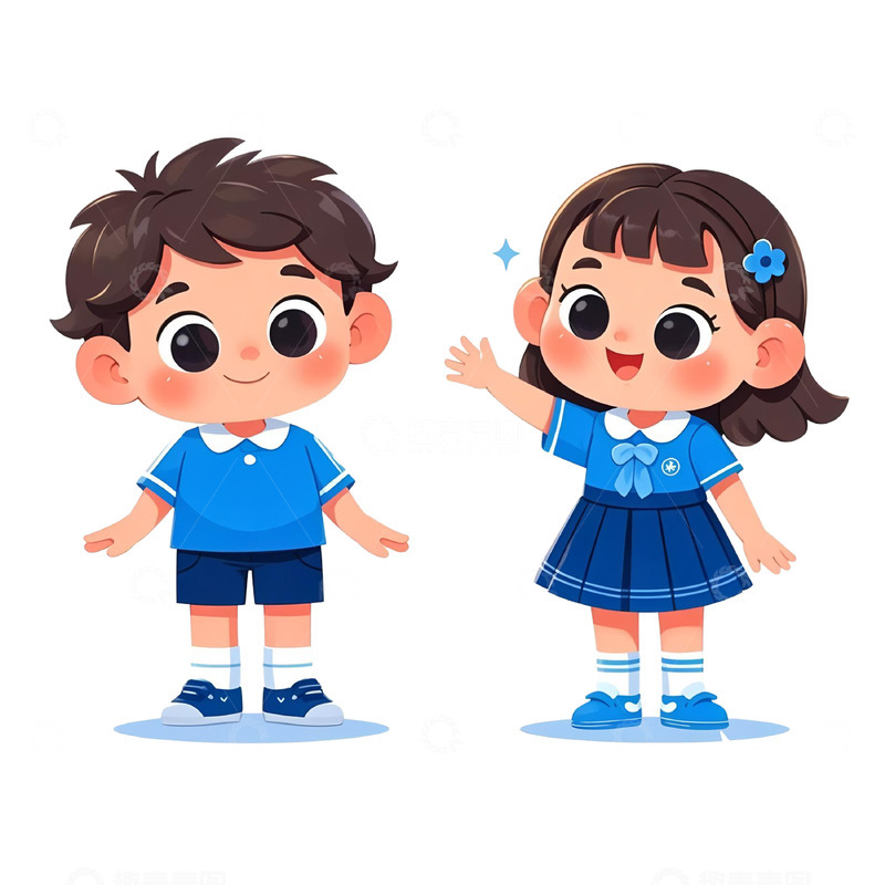 高清大图下载【趣麦麦图】卡通学生幼儿人物素材