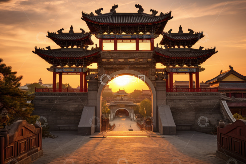 高清大图下载【趣麦麦图】古建筑门楼摄影