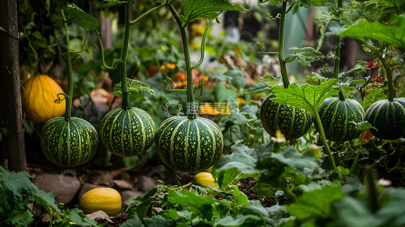 高清大图下载【趣麦麦图】花园里成熟的南瓜