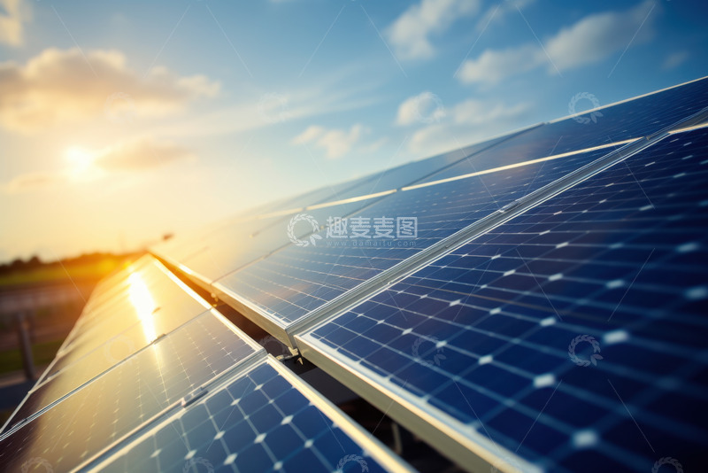 高清大图下载【趣麦麦图】太阳能发电板摄影