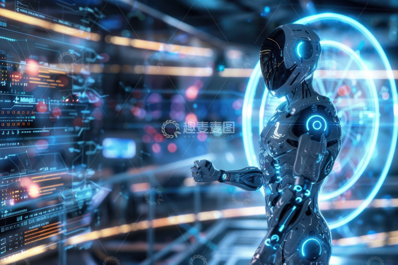 高清大图下载【趣麦麦图】人工智能现代机器人