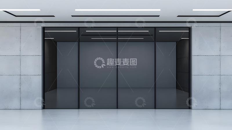 高清大图下载【趣麦麦图】现代风格的电梯门关闭状态