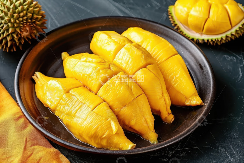 高清大图下载【趣麦麦图】一盘榴莲美食