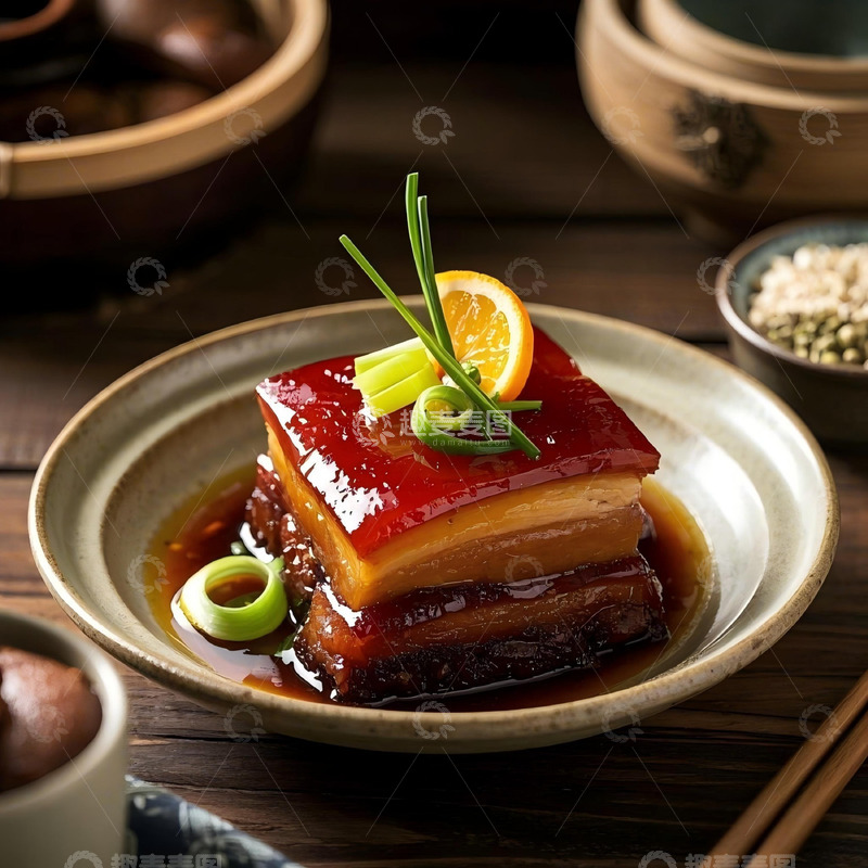高清大图下载【趣麦麦图】浙菜美食东坡肉