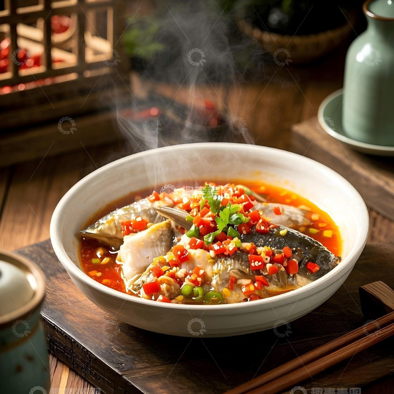 高清大图下载【趣麦麦图】湘菜剁椒鱼头
