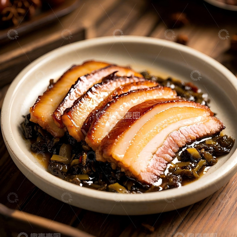 高清大图下载【趣麦麦图】粤菜梅菜扣肉