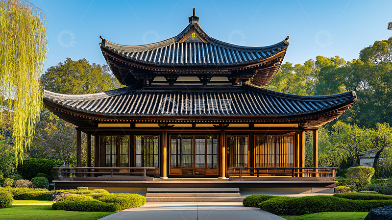 高清大图下载【趣麦麦图】古典木结构日式建筑