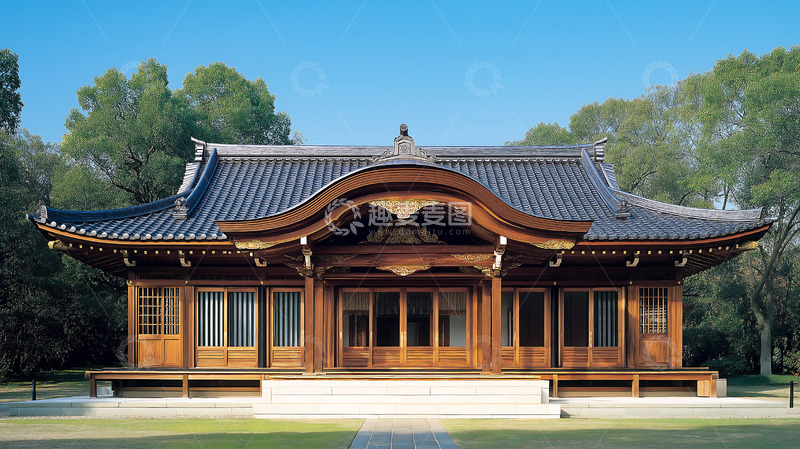 高清大图下载【趣麦麦图】古典榫卯工艺日式建筑