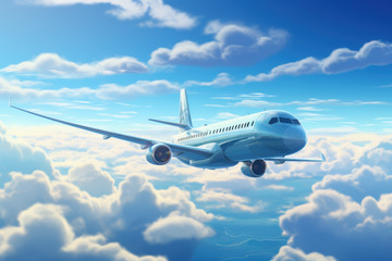 天空中的一架飞机