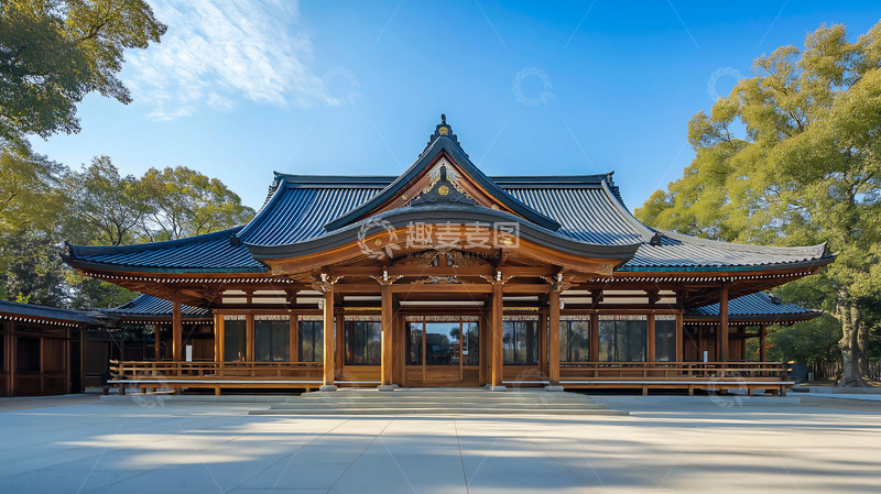 高清大图下载【趣麦麦图】传统建筑日式建筑木结构