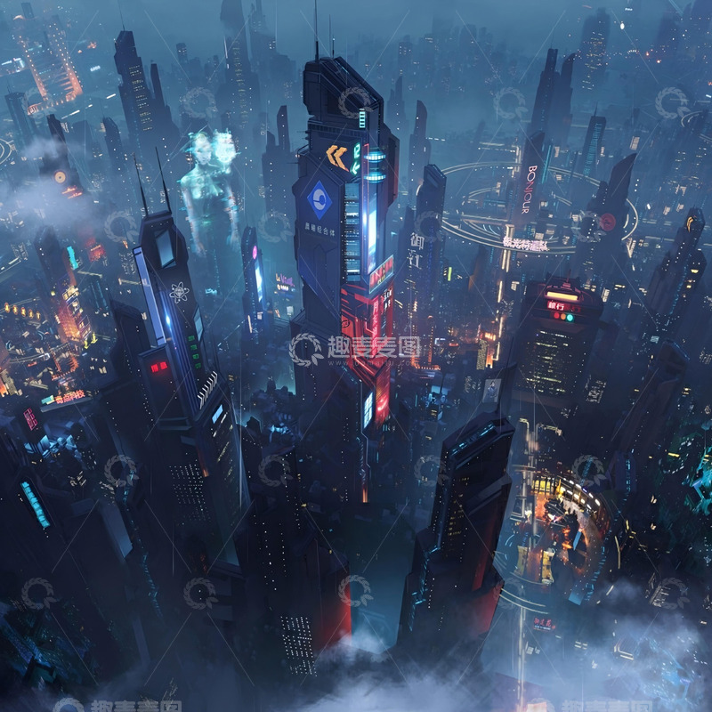 高清大图下载【趣麦麦图】宇宙太空城市