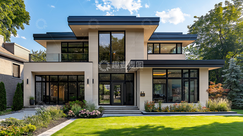 高清大图下载【趣麦麦图】简约现代建筑住宅