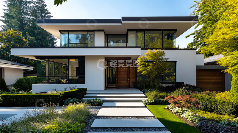高清大图下载【趣麦麦图】住宅现代建筑简约房子