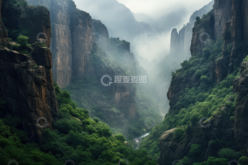 高清大图下载【趣麦麦图】岩石山谷自然美景