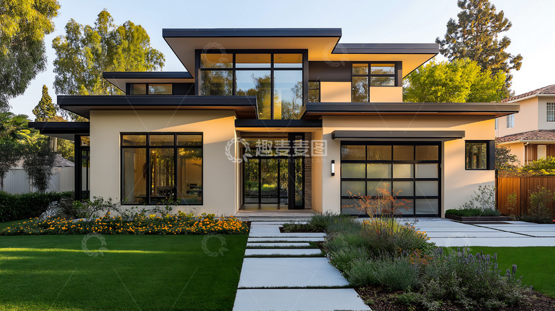 高清大图下载【趣麦麦图】房子现代建筑住宅简约