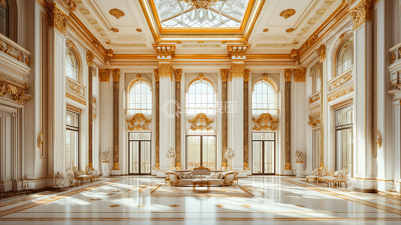 高清大图下载【趣麦麦图】欧式建筑室内豪华