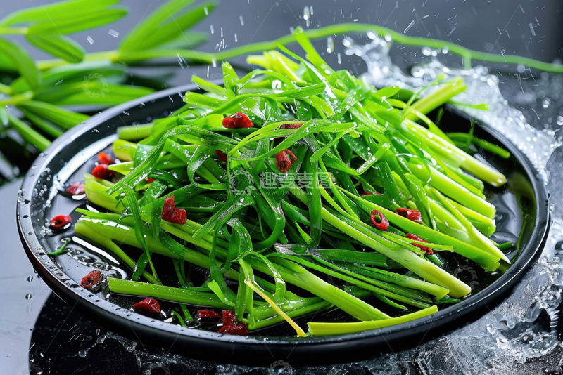 高清大图下载【趣麦麦图】一盘凉拌青菜美食