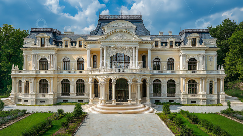 高清大图下载【趣麦麦图】欧式建筑古典建筑罗马柱