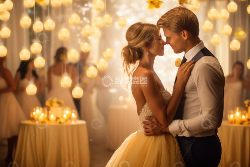 高清大图下载【趣麦麦图】婚礼上的一对新人