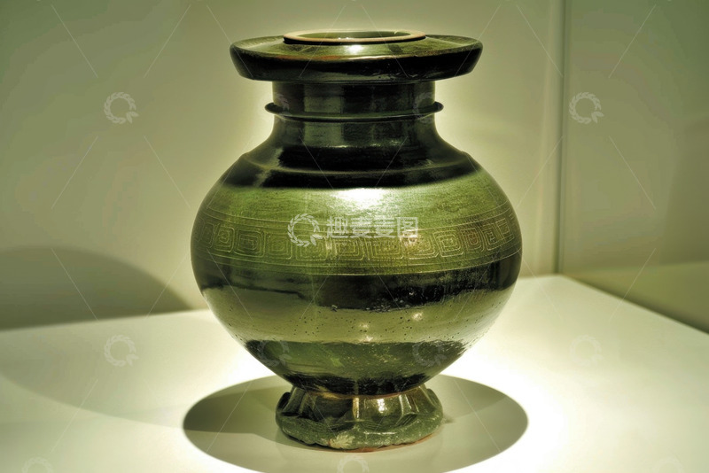 高清大图下载【趣麦麦图】一个墨绿色的花瓶