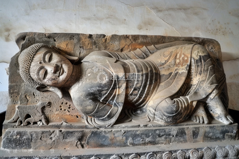 高清大图下载【趣麦麦图】躺着的佛像石雕