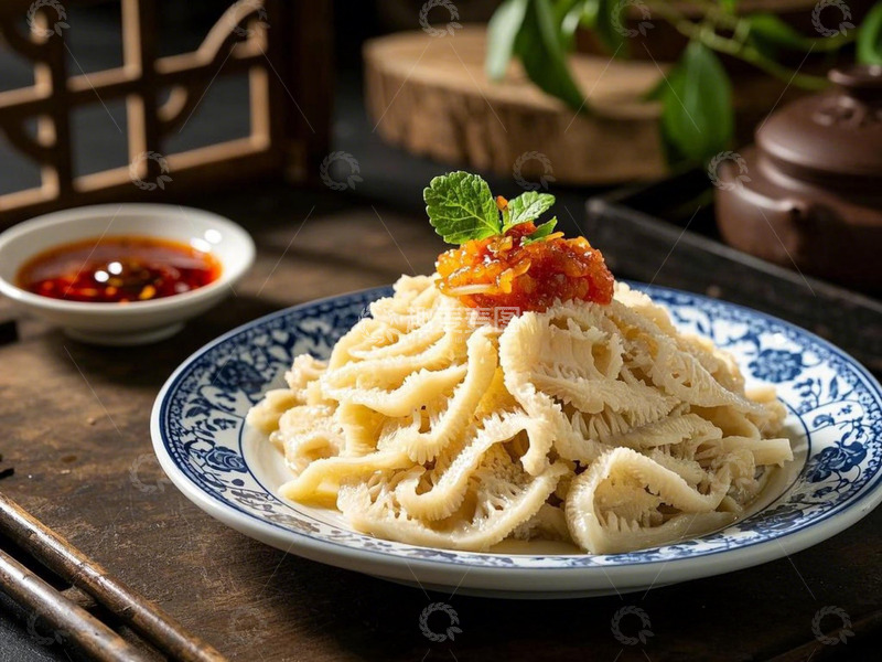 高清大图下载【趣麦麦图】湘菜名菜发丝牛百叶