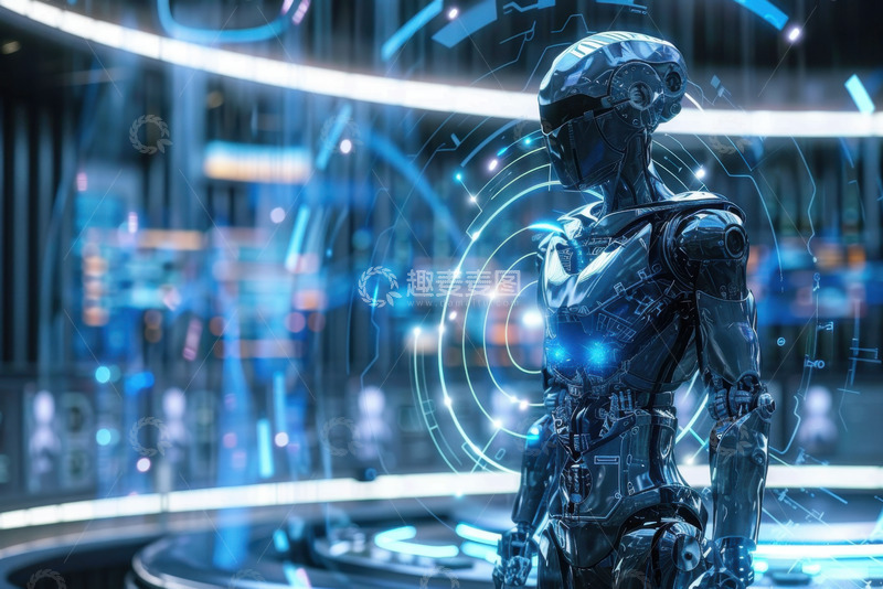 高清大图下载【趣麦麦图】一个站立的机器人