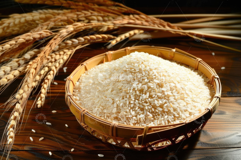 高清大图下载【趣麦麦图】一碗米粒粮食