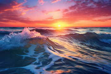 海上日出自然美景