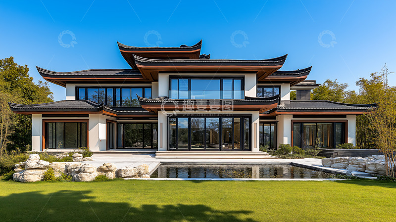 高清大图下载【趣麦麦图】-新中式房屋卯榫