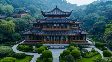 新中式房屋瓦顶