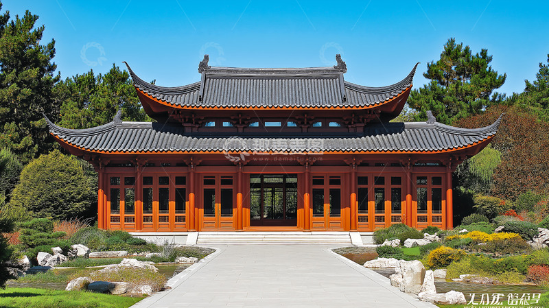 高清大图下载【趣麦麦图】卯榫新中式建筑房屋