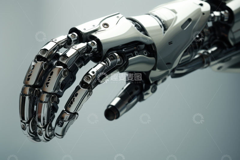 高清大图下载【趣麦麦图】一只机械手特写