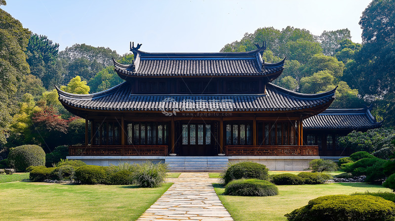 高清大图下载【趣麦麦图】房屋瓦顶新中式