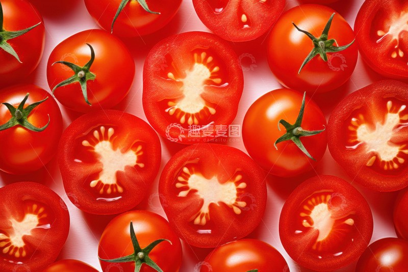 高清大图下载【趣麦麦图】切开的小西红柿